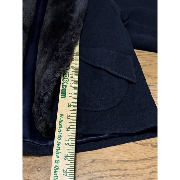 FORSTMANN Wool Angora Hair Women Blue Faux Fur Collar Sz Measured & Skirt VTG - Picture 8 of 16
